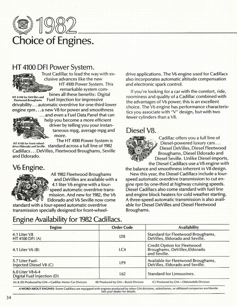 1982 Cadillac Prestige Brochure Page 5